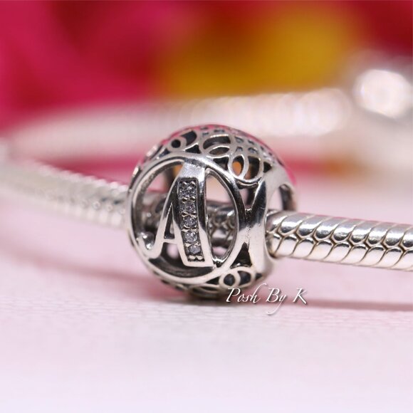 PANDORA CHARM VINTAGE LETTER INITIAL ALPHABET A 791845 - Picture 4 of 5